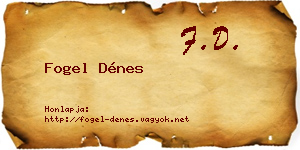 Fogel Dénes névjegykártya